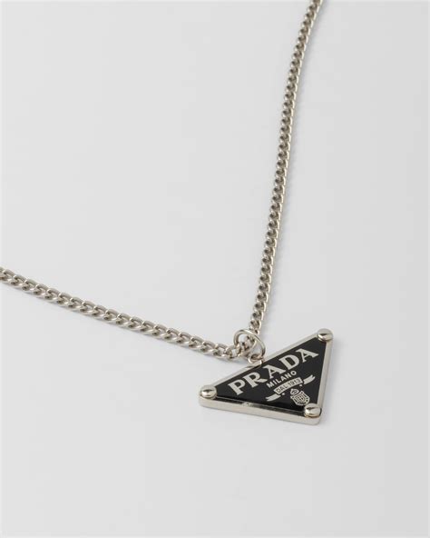 prada symbole pendant necklace|Prada necklace price.